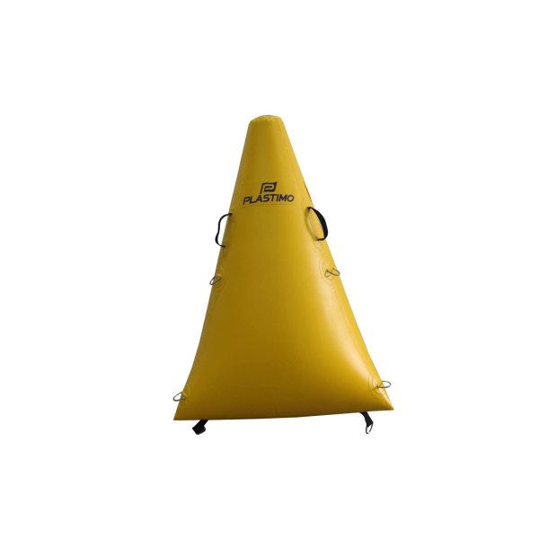 Boya de regata triangular Plastimo 1 x 1,5 m – Amarilla, 201644