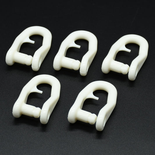 Bainbridge Sail Shackles - Large Snap-In, Anti-Jamming Plastic (Pack of 5, SKU A024)
