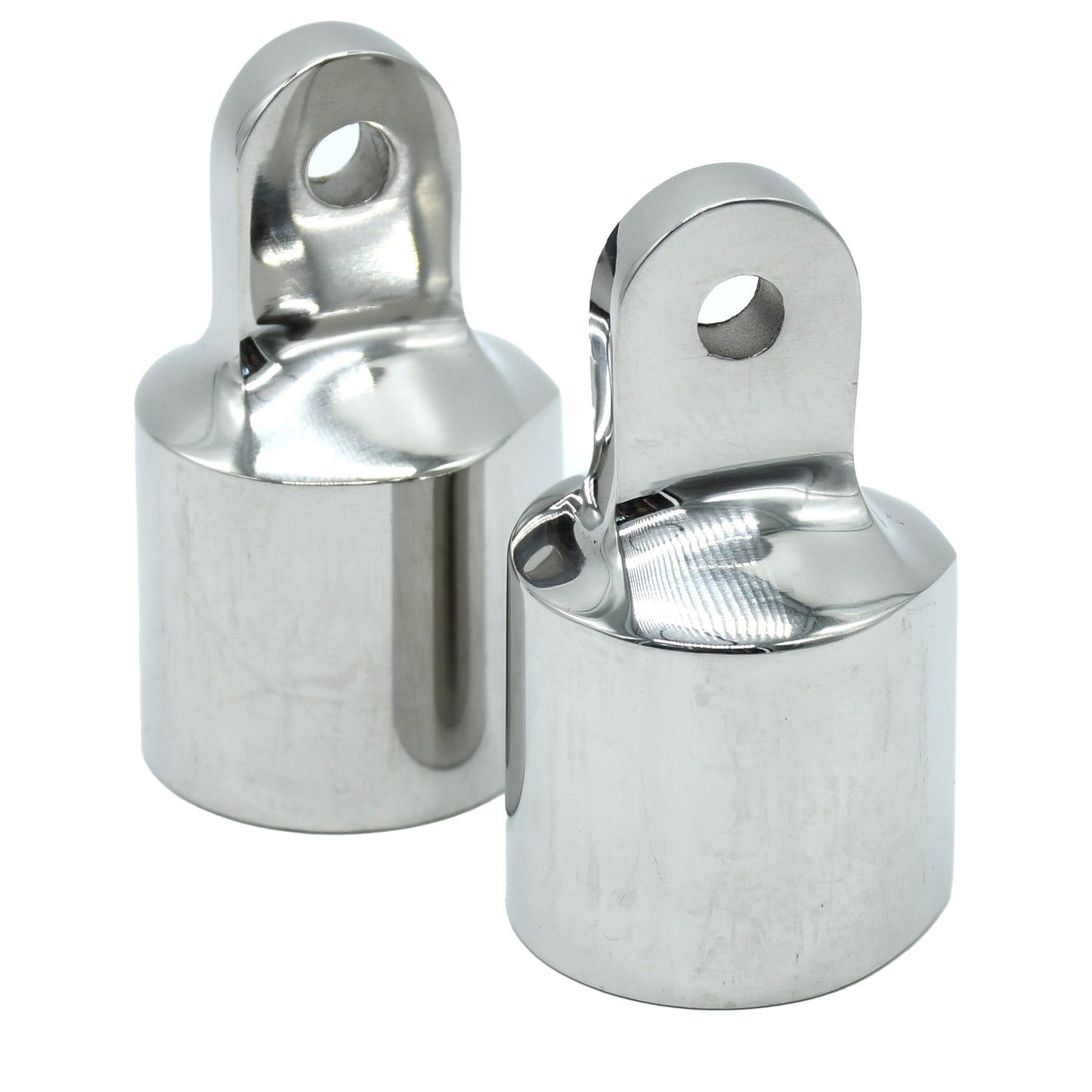 Eye End for 25mm (1") Tube with 8mm Hole – Heavy Duty Stainless Steel, 2-Pack (G631SHD)