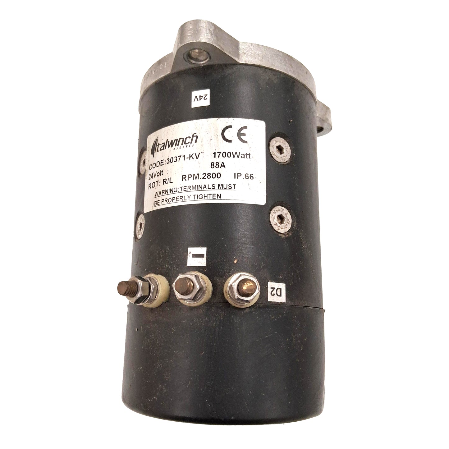 Italwinch Motor 1700W 24V – Flange 127mm, Shaft 17mm (SKU: 30371)