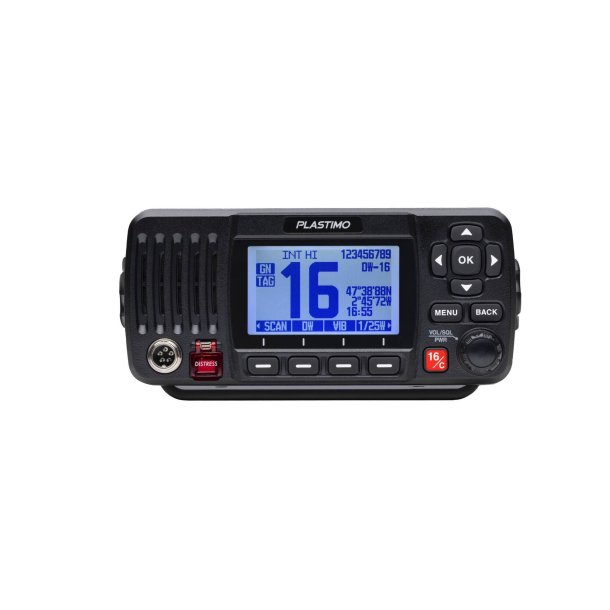Radio VHF fija Plastimo FX-500+ con antena DSC y GPS, 203925