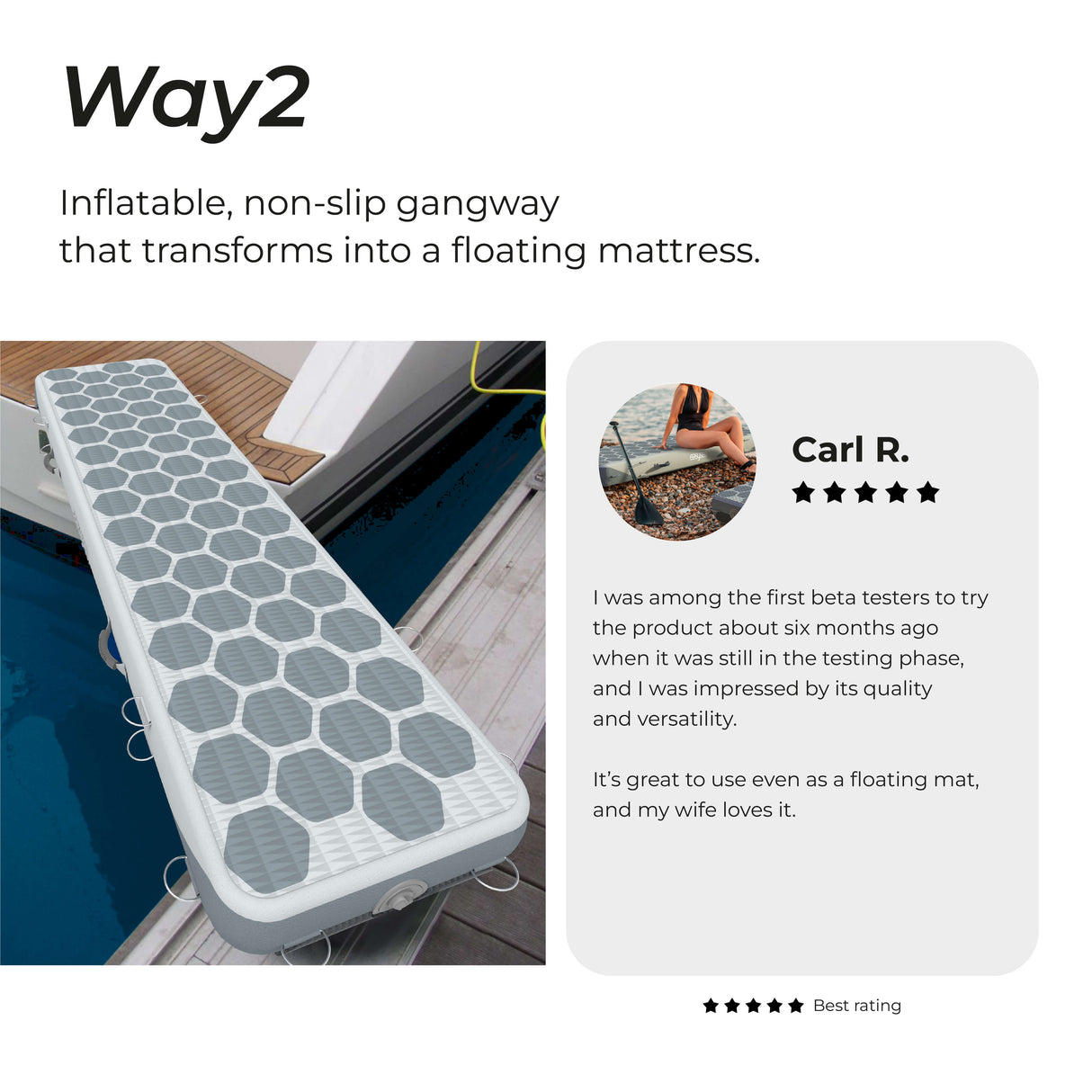 Way2 - Inflatable Reversible Gangway by Easysea