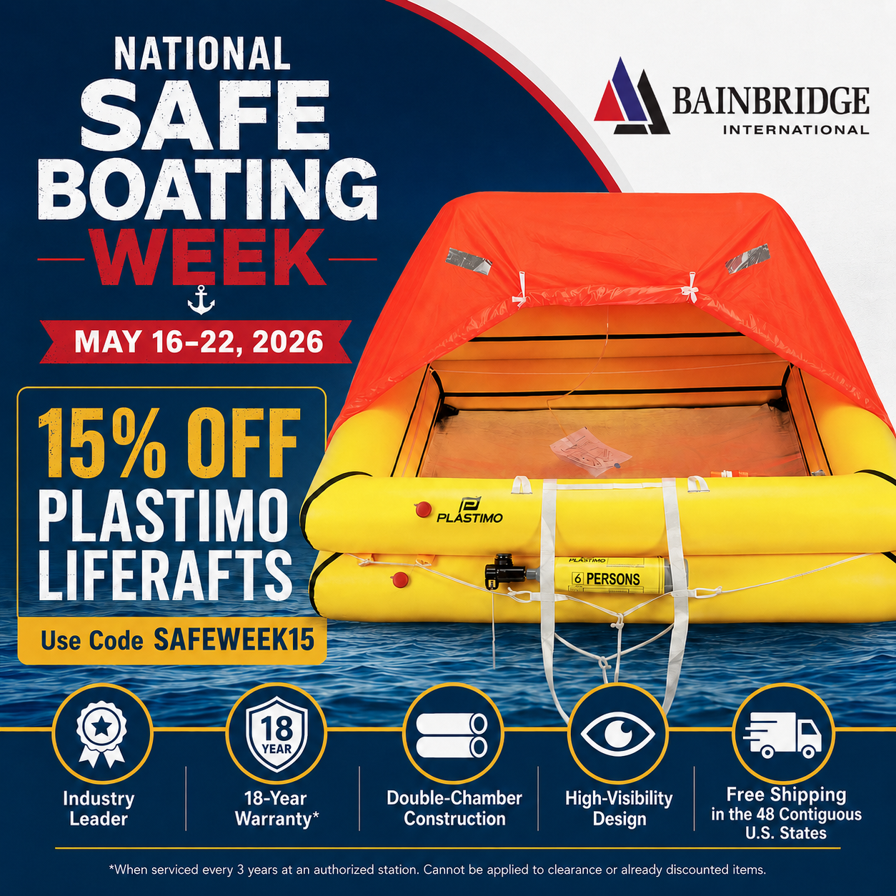 National Safe Boating Week Spotlight: Plastimo Life Rafts