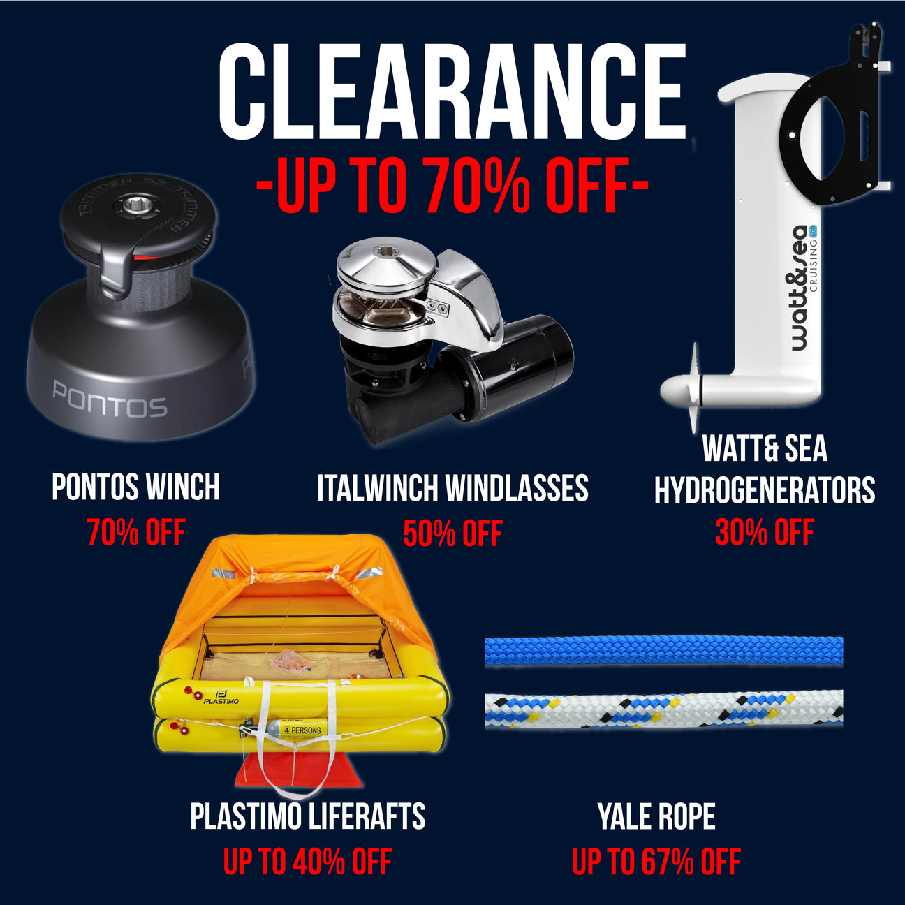 Marine Clearance and Sale Products