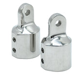 Extremo de ojo para tubo de 25 mm (1") con orificio de 8 mm - Acero inoxidable de alta resistencia, paquete de 2 (G631SHD)