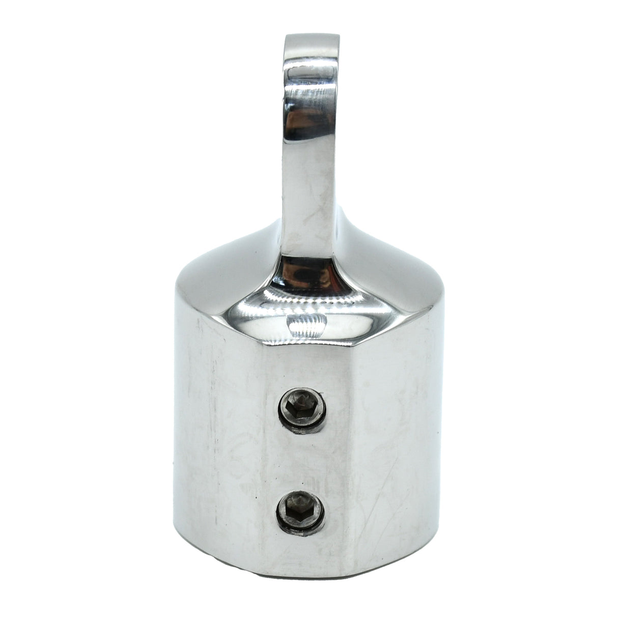 Extremo de ojo para tubo de 25 mm (1") con orificio de 8 mm - Acero inoxidable de alta resistencia, paquete de 2 (G631SHD)