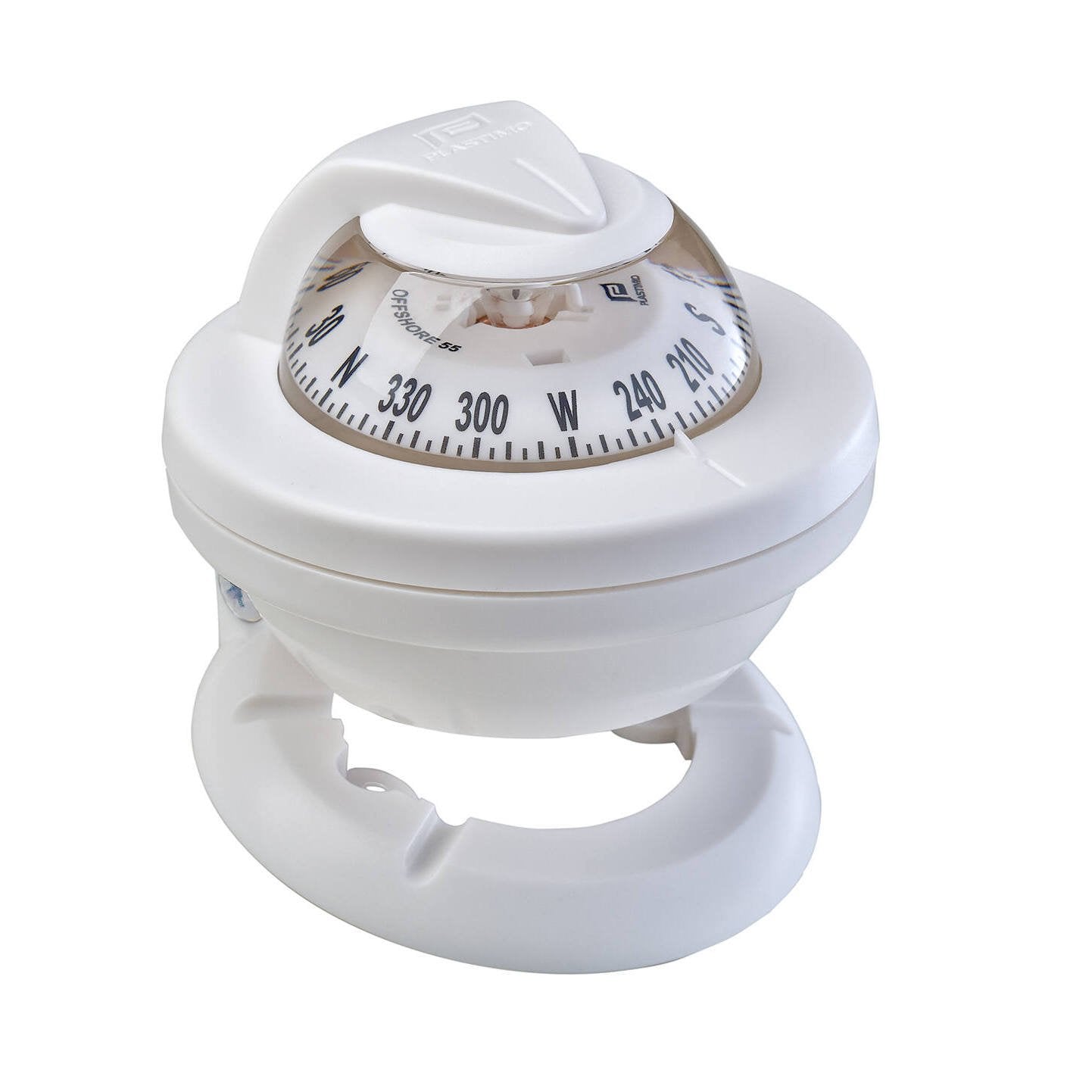 Offshore 55 Compass - White with White Card + Bracket
