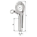 Plastimo / Wichard Pelican Hook 100 mm - M8 x 125 mm - Pack of 5
