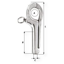 Plastimo / Wichard Pelican Hook 100 mm - M8 x 125 mm - Pack of 5
