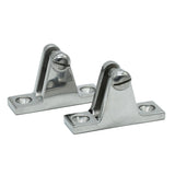 Bisagra de cubierta de base plana con pasador roscado, acero inoxidable, paquete de 2 (SKU: G622S)