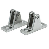 Bisagra de cubierta de base plana con pasador roscado, acero inoxidable, paquete de 2 (SKU: G622S)